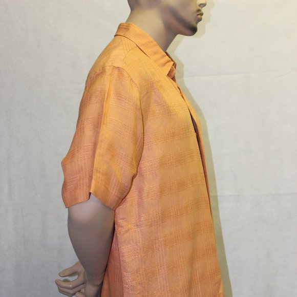 Havanera Co. Men's Orange Casual Button Down Shirt - Picture 5 of 7